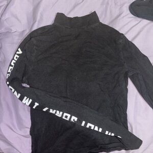 I’m not sorry crop black top